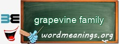 WordMeaning blackboard for grapevine family